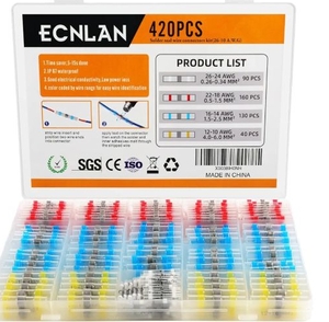 lot 4307 image: ECNLAN 420PCS Solder Seal Wire Connector Kit