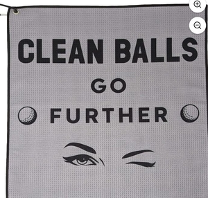 lot 4336 image: Clean Balls Go Further Golf Towel