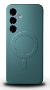 lot 4340 image: Olixar Dark Green MagSafe Silicone Case for Samsung Galaxy S24