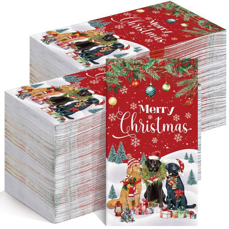 lot 767 image: Zonon 200 Pcs Guest Napkins Decorative Guest Towels Disposable Bathroom Paper Disposable Napkins Hand Dinner Cocktail for Party Bridal Baby Shower Wedding Restaurant(Fresh Color,Puppy)
