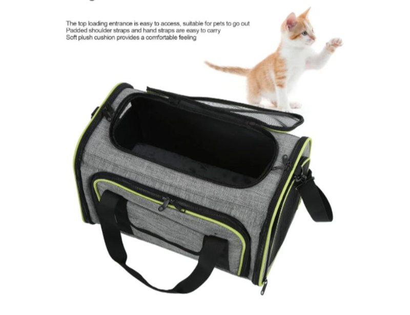 lot 979 image: PETCUTE Pet Carrier,Dual-Sided Travel Bag for Small Dogs and Cats Soft-Sided Bag with Removable Fleece Pad,Self-Lock Zippers and Pocket