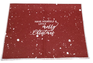 lot 4120 image: Have Yourself A Merry Little Christmas Red Holiday Towel