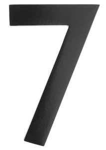 lot 4129 image: Black Wall Decal Number 7. 200mm or 7 inches.