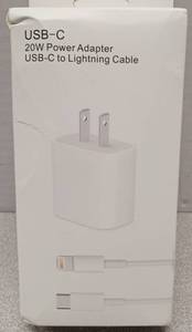 lot 4154 image: 20W USB-C Power Adapter with Lightning Cable