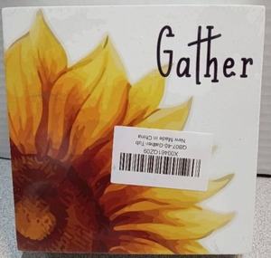 lot 4343 image: Gather Sunflower Decorative Wall Sign