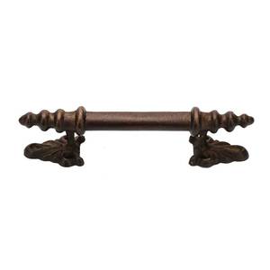 lot 4346 image: Pristine Cast Iron Door Handle - 19.5cm - Antique Finish