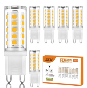 lot 4368 image: ATA 6 Pack G9 LED Light Bulbs 4W Natural White 2700K