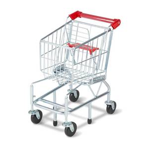 lot 4374 image: Melissa & Doug Toy Shopping Cart, Grocery Store Pretend Play Toys with Sturdy Metal Frame & Working Wheels, Toddler Shopping Cart, Preschool Learning Toys for Girls & Boys 3