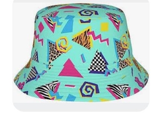 lot 4397 image: 80s 90s Geometric Pattern Reversible Bucket Hat