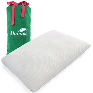lot 4415 image: Movann Eco Plus Shredded Memory Foam Pillow Foam and Support - Includes Washable Cover and Carrying Case - King
