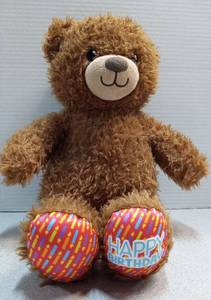 lot 3489 image: Build-A-Bear Workshop Brown Teddy Bear with Happy Birthday Paws