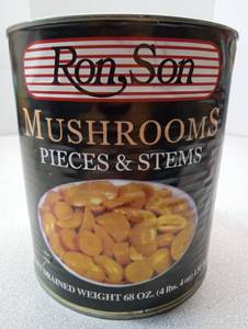 lot 3506 image: Ron Son Mushrooms Pieces & Stems 68 oz Can Exp Sep 2029