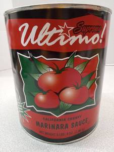lot 3510 image: Supreme Ultimo Chunky Marinara Sauce Can 6 lbs 9 oz