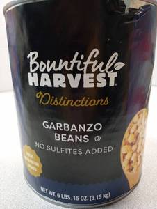 lot 3512 image: Bountiful Harvest Distinctions Garbanzo Beans Can - Best By May, 12 2028