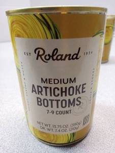 lot 3518 image: Roland Medium Artichoke Bottoms 3-Pack Canned Vegetables - Best By June 2027