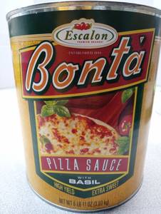 lot 3519 image: Bonta Pizza Sauce with Basil Large Can