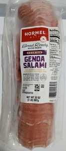 lot 3530 image: Hormel Premium Genoa Salami Sliced Deli Meat 32 oz Package