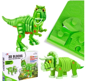 lot 4170 image: 3D Foam Building Blocks Dinosaur Construction Set