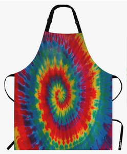lot 4186 image: Ambesonne Tie Die Spiral Kitchen Apron