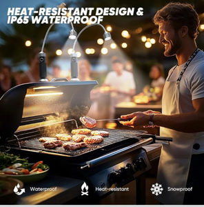 lot 4188 image: Nesstu Grill Light Gifts for BBQ Lovers 2 Pack 8.3in Gooseneck with Strong Magnet - 360° Adjustable Hands Free Night Cooking Light