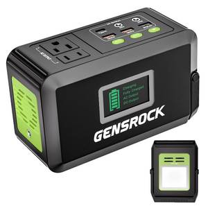 GENSROCK Portable Power Bank, 24,000mAh Portable Laptop Charger with 150W Peak AC Outlet, 8-Port Compatible with iPhone Series, MacBook, Dell, Samsung for Outdoor Camping Home Office Emergency. - Retail: $89