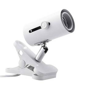 lot 4432 image: Reptile Lamp Fixture Holder, Adjustable Stand Socket for Pet Brooder Lizard Turtle Snake Aquarium Habitat Heat Lamps (White) with two bulbs