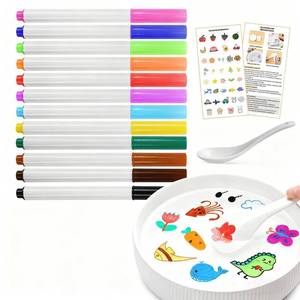 lot 4444 image: Magical Water Painting Pen-12 Colors Double Ended, Magical Water Floating Pen, Doodle Water Floating Marker Pens, Magic Water Painting Pen for Teens, Valentines Day Gifts for Teens Classroom Exchange
