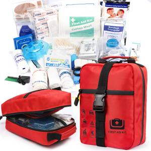 lot 4448 image: PronteeAid 400pcs Large First Aid Kit, Premium Emergency Medical Kit with Basic First Aid Supplies, Ideal for Traveling, Outdoors, Climbing, Car, Camping, Emergency Preparedness