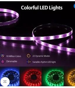 lot 4455 image: RGB LED Strip Lights with Bluetooth App and Remote Control