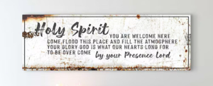 lot 4612 image: Holy Spirit Religious Metal Wall Sign