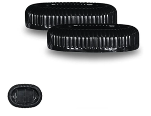 lot 4616 image: 2-Pack Soap Dish Holder Classic Design for Bathroom & Kitchen, Soap Tray for Sink & Shower (2, Black)