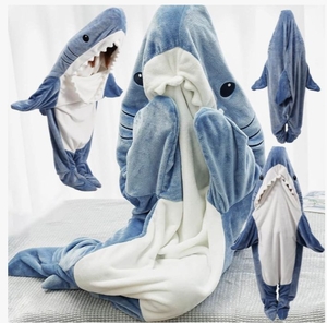 lot 4470 image: Shark Blanket Hoodie Onesie Sleepwear
