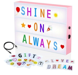 lot 4476 image: LED Light Box with Color Letters and Emojis