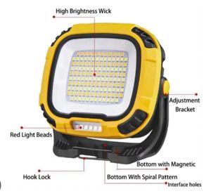 lot 4477 image: COB LED Portable Work Light with Magnetic Base