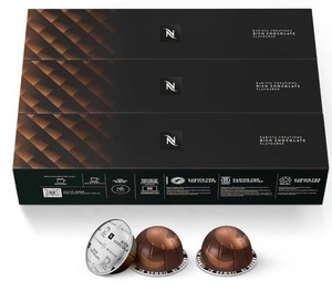lot 4494 image: Nespresso Capsules Vertuo, Rich Chocolate, Mild Roast Coffee, 30-Count Coffee Pods, Brews 7.8 oz. Best by 10312025