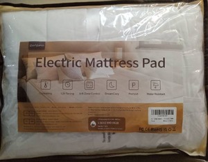 lot 4506 image: Comfytemp Electric Heated Mattress Pad with Timer and Zone Control Queen Size