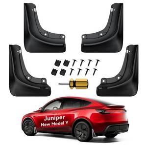 lot 4511 image: Tesla Model Y Juniper Mud Flaps AccessoriesNo Drilling Required for Tesla New Model Y 2025 2026 Launch, Thicker Version (Set of 4) All Weather Guards