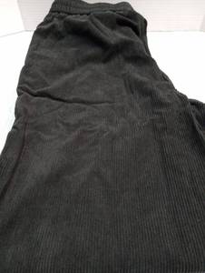 lot 4518 image: COOLGYM Mens Corduroy Casual Pants Warm Straight Leg Loose Fit with Pockets Drawstring Elastic Waist Vintage Sweatpants Baggy Size 34W