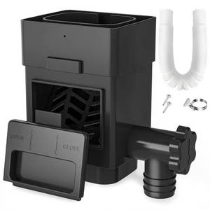 lot 4520 image: Anivia Rainwater Collection System, Downspout Diverter Fits for 2x3 or 3x4 Inch Standard Downspouts, Rain Barrel Diverter Kit with Adjustable Valve and Filter. 5ft Hose - Black