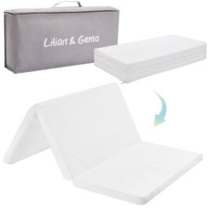 lot 4525 image: Lilian&Gema Pack and Play Mattress 38x26x1.5, Pack N Play Mattresses Pad for Play Pen and Playard, Premium Foam Playpen Mattress Topper with Washable Cover & Traveling Bag for Baby Toddler