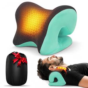lot 4532 image: Graphene Magnetic Neck Stretcher for Deeper Pain Relief, Instant Heating Pad Cervical Traction Device Pillow, Neck Cloud for TMJ Tension Muscle Migraine, Christmas Gifts for Women, Mom, Men(Red)