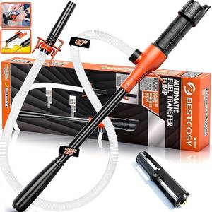 lot 4540 image: Portable Transfer Pump Battery Operated Electric Siphon Pump for Gas, Fuel, Diesel, Water Transfer 2.4 GPM Flow Oil Extractor, 47 Inches Hose-Easy to Use Hand Fuel Pump, Multi-Use Siphon Transfer Pump