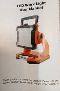 lot 4549 image: 72W LED Work Light with Stepless Control and USB Charging Ports - No Battery.