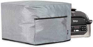 lot 4554 image: Crutello Indoor Grill Cover with Storage Pockets Compatible with Ninja Foodi Indoor Grills - Small Appliance Dust Covers Measuring 16x13x11.5 Grill Cover for Outdoor Grills, Small Appliance Covers