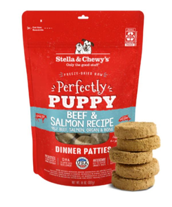 lot 4641 image: Beef & Salmon Freeze-Dried Raw Dinner Patties for Puppies