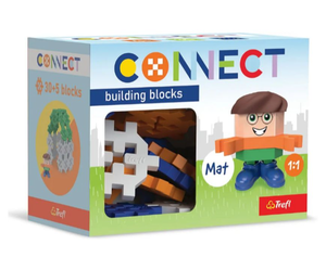 lot 4644 image: Trefl - Connect Bricks Pocket Boy Set, Mat - 35 Pieces 30 Bricks  Figurine 5 Bricks, Creative Toy for Adults and Kids Aged 4 and over