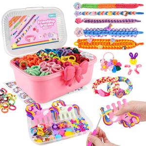 lot 4584 image: Rubber Band Bracelet Kit for Kids Girls Ages 6-12, 1300 PCS DIY Craft Kits with 2 Weaving Comb & Organizer, Weaving Loom Kit Toys, Christmas Birthday Valentine Gifts for 7 8 9 10 11 12 Year Old