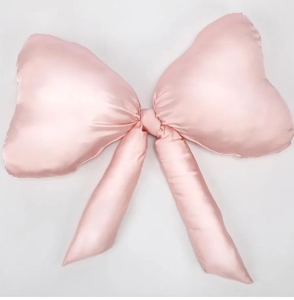 lot 4585 image: Satin Bow Lumbar Support Pillow