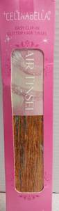 lot 4589 image: CELINABELLA Easy Clip-In Glitter Hair Tinsel Extensions