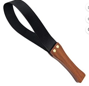 lot 4592 image: 19 Inch Riding Crop for Horse with Leather Paddle and Wooden Handle